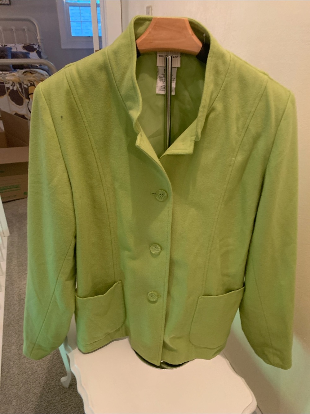 White Stag Light Green Button-Front Blazer